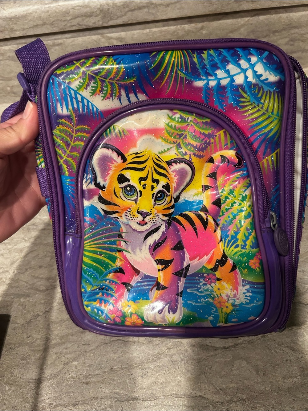 Lisa Frank Purple lunch bag